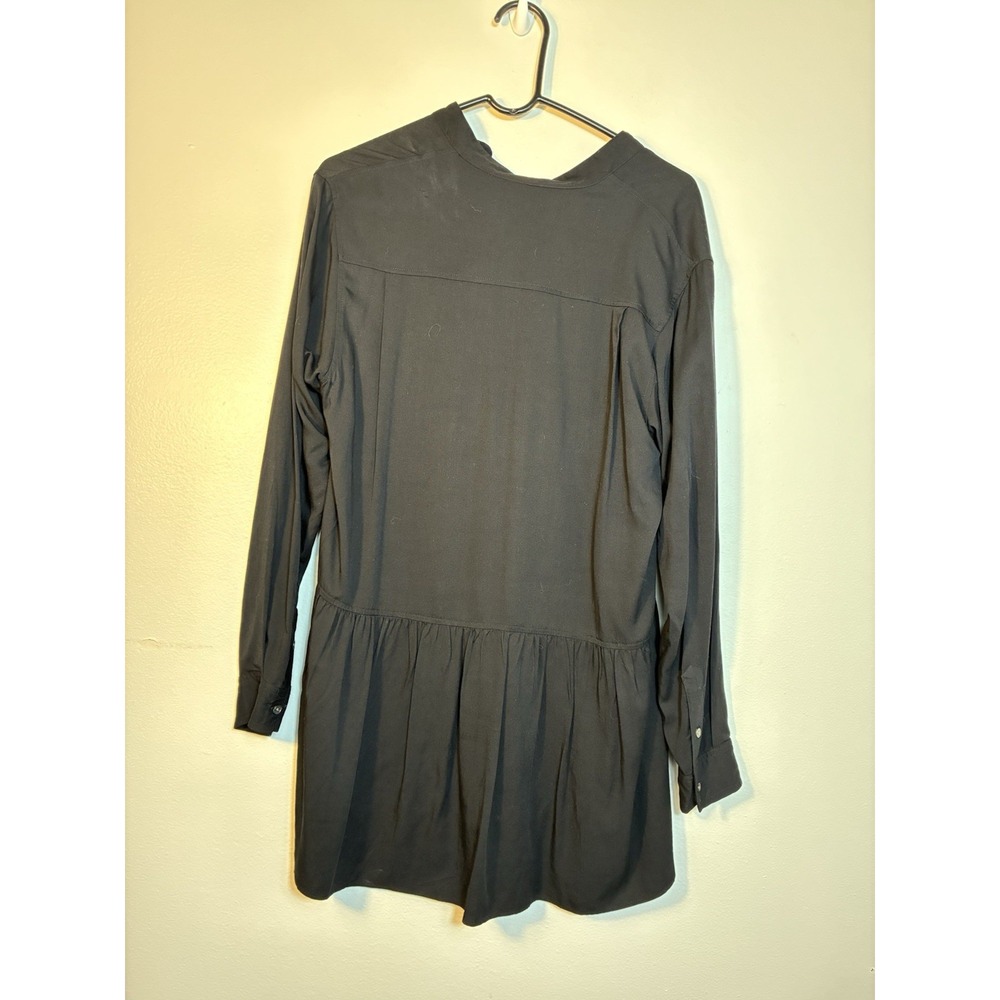 Wilfred free popover long sleeve tunictop Womens XS Black Oversized Rayon - Picture 5 of 7